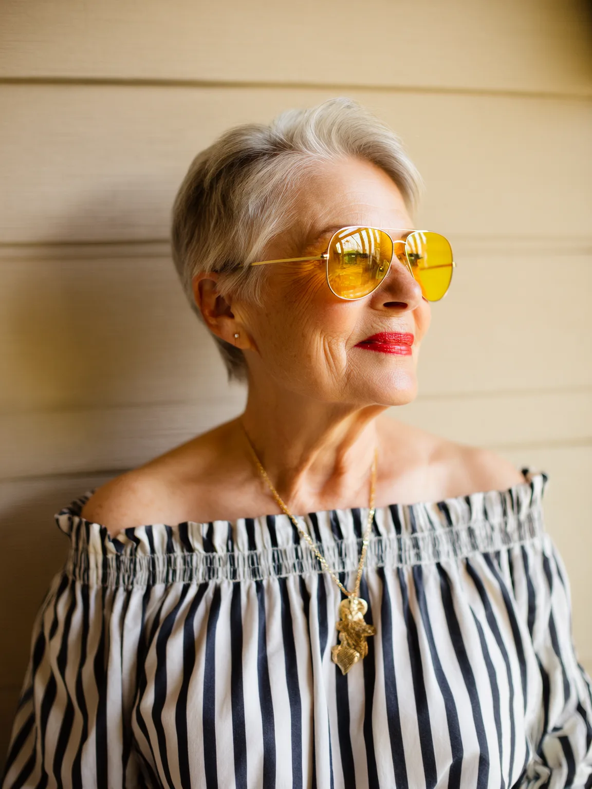 Silver Ash Straight Pixie with Side-Swept Fringe