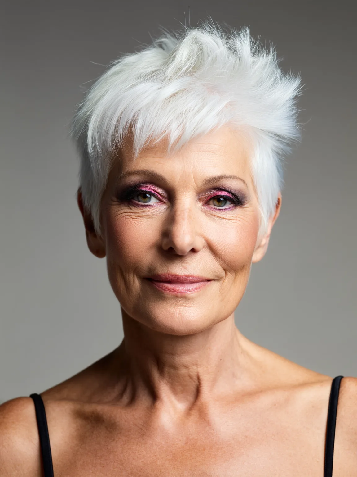 High-Volume Textured Pixie in Silver Frost