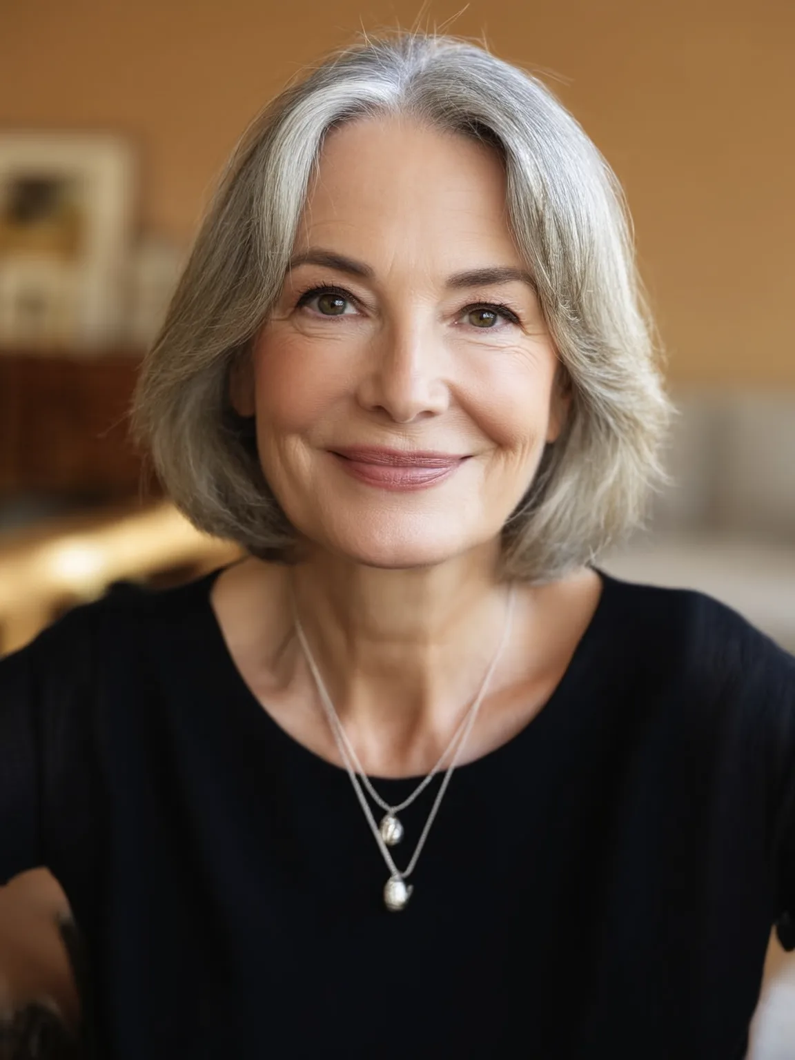 Classic Chin-Length Bob in Silver Frost Finish