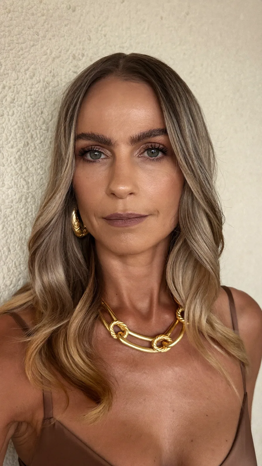 Soft Flowing Long Layers with Ash Blonde Balayage Highlights
