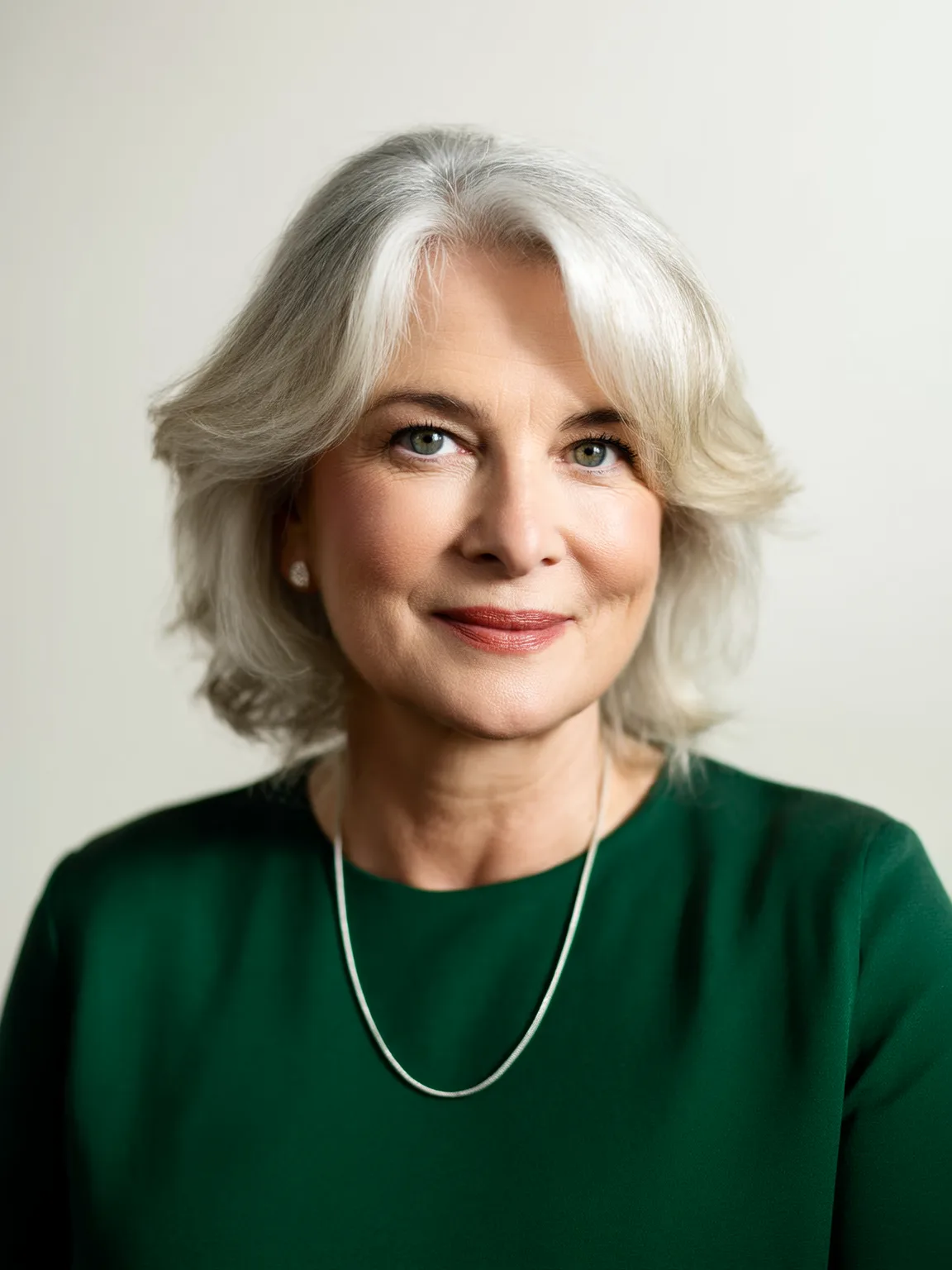 Chin-Length Versatile Wavy Silver Frost Bob
