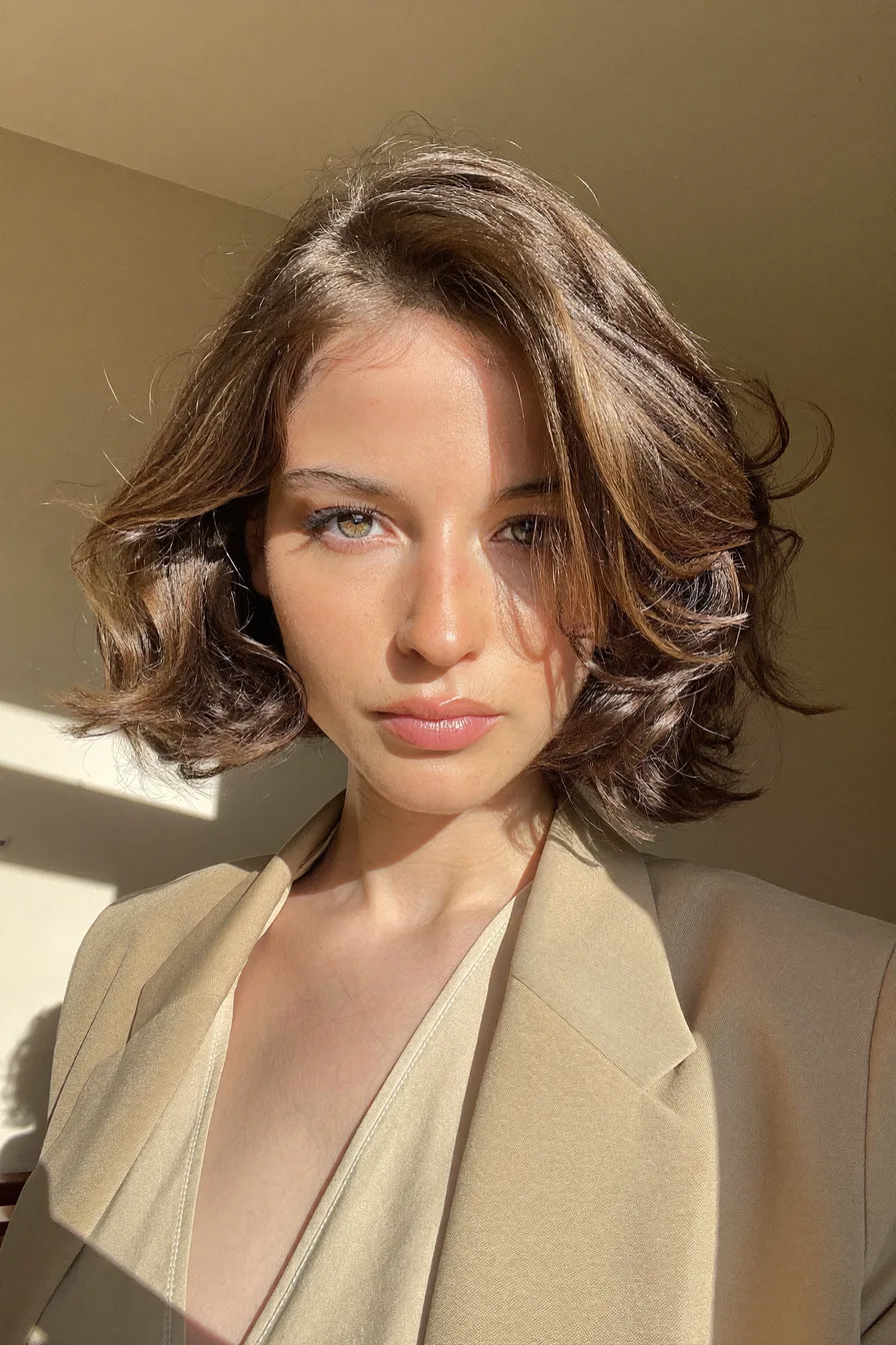 Soft Voluminous Layered Bob for Effortless School Style