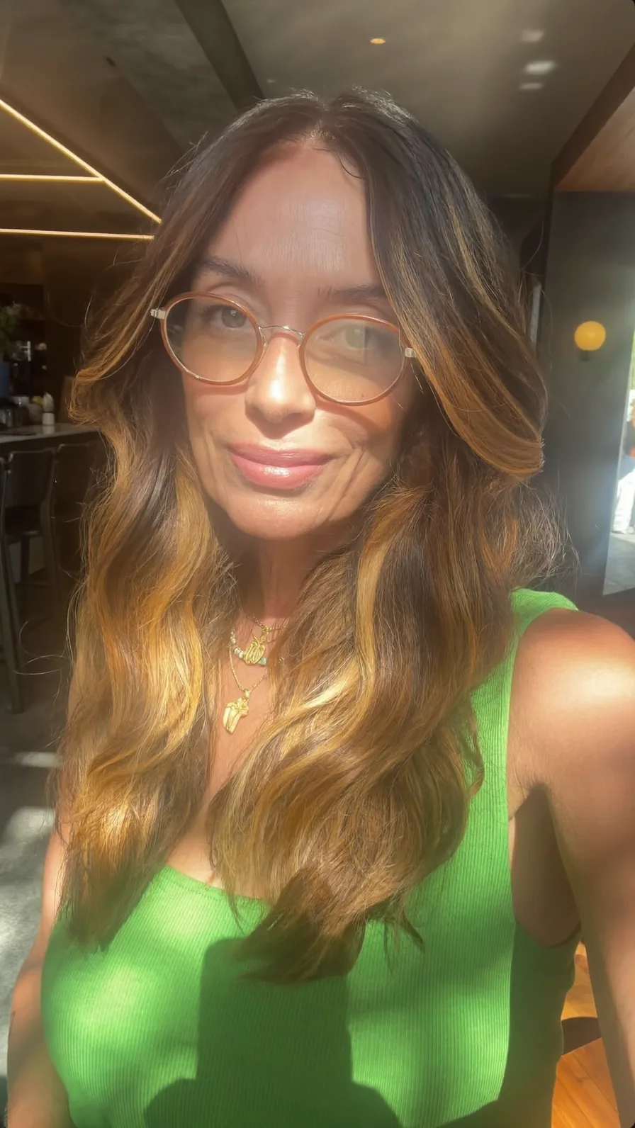 Sun-Kissed Balayage Long Layers with Natural Flowing Waves