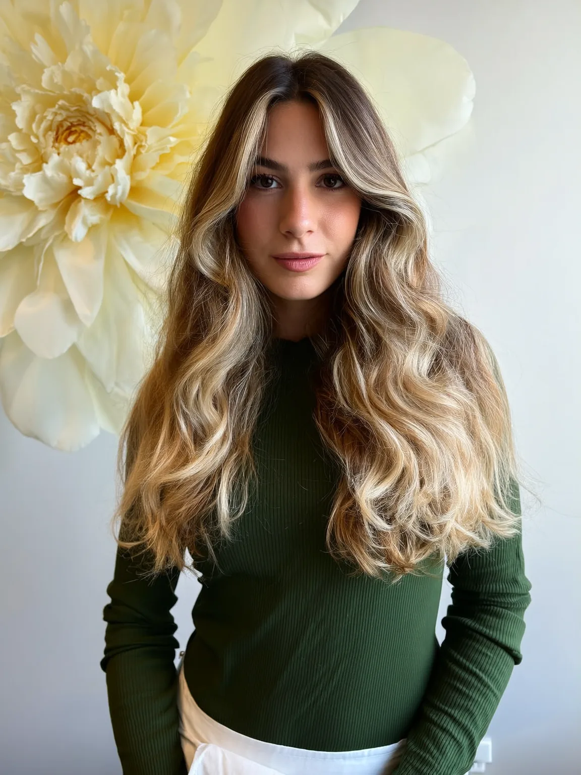 Long Luscious Waves with Honey Blonde Balayage
