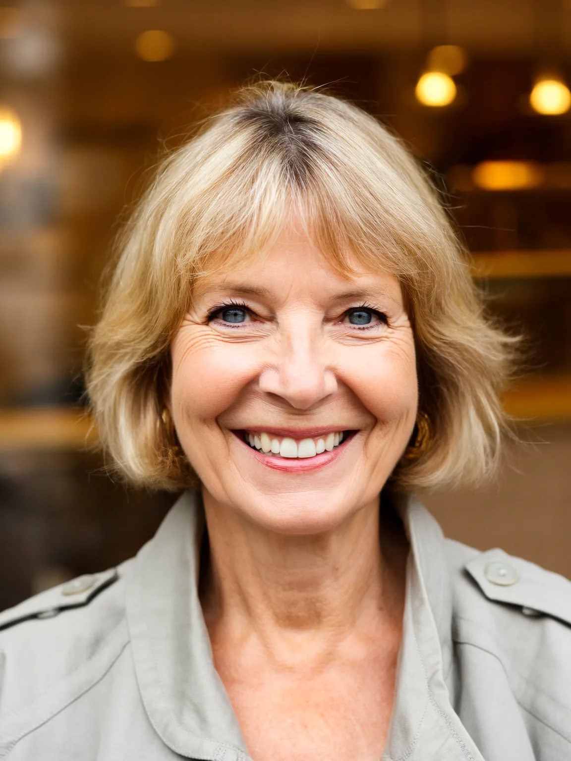 Sandy Blonde Versatile Straight Chin-Length Bob