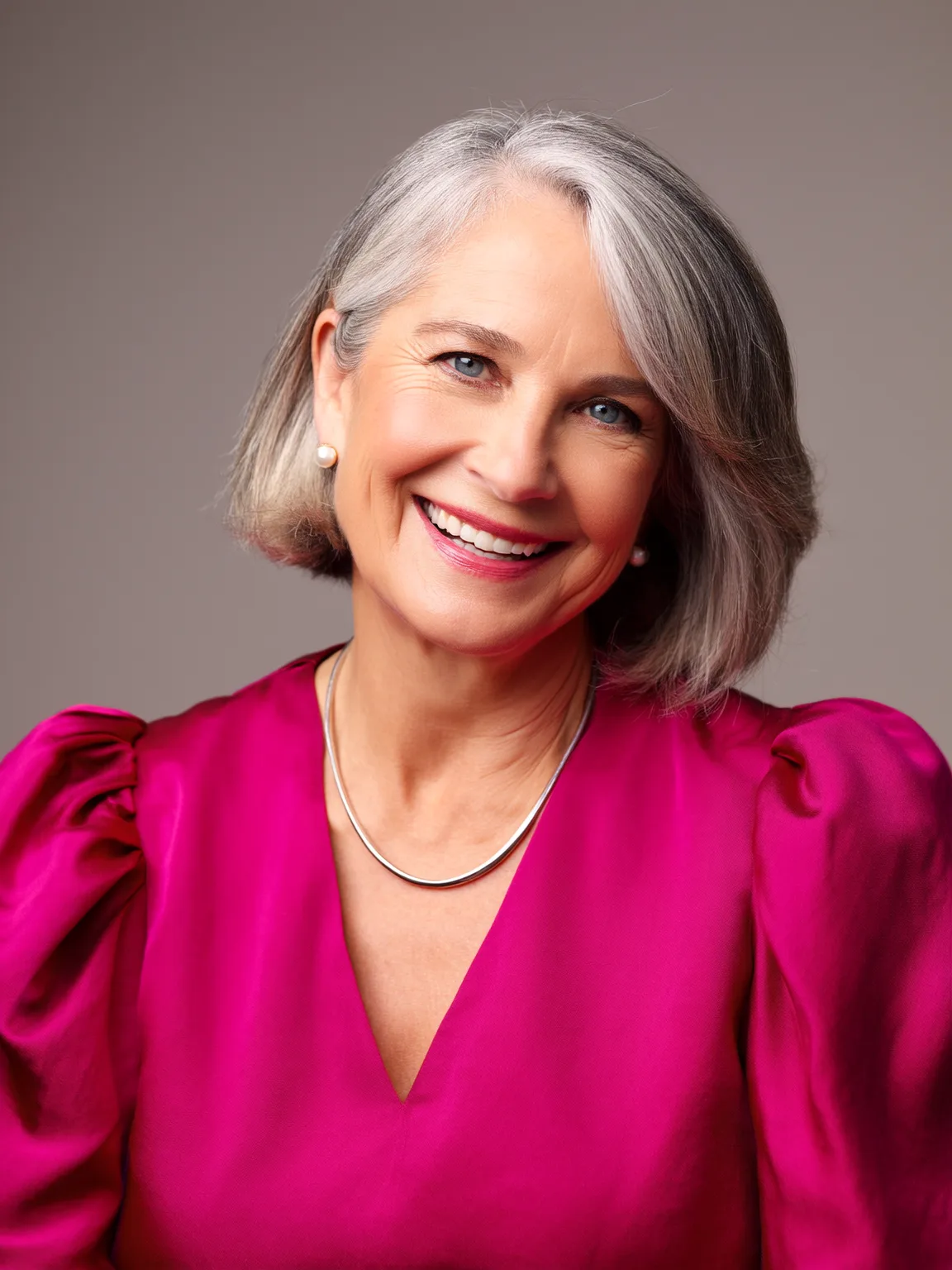 Silver Frost Straight Bob with Illuminated Shine