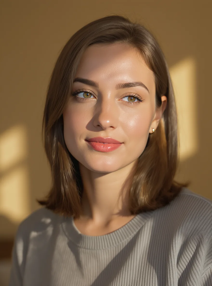 Warm Caramel Brown Classic Lob Cut