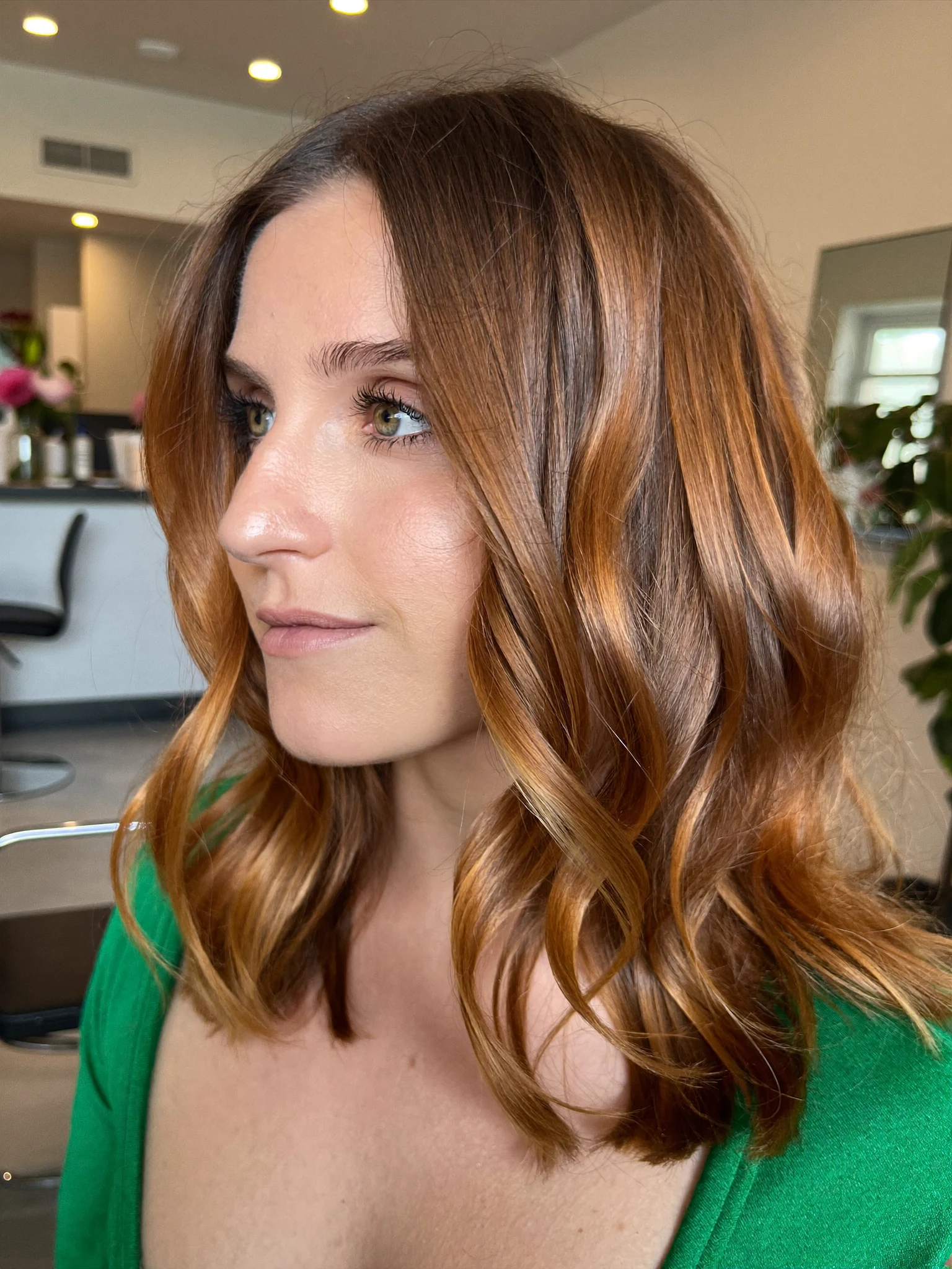 Shoulder-Length Lob with Loose Undone Texture
