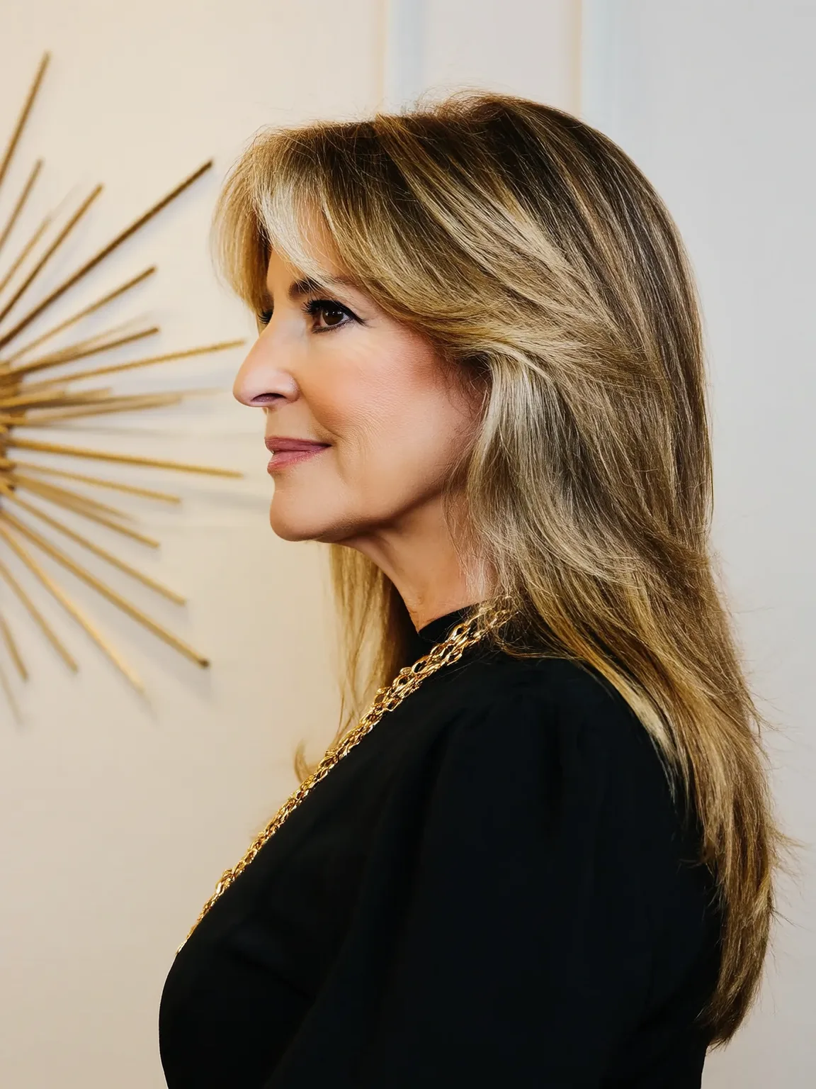 Long Feathered Layers with Caramel and Honey Highlights