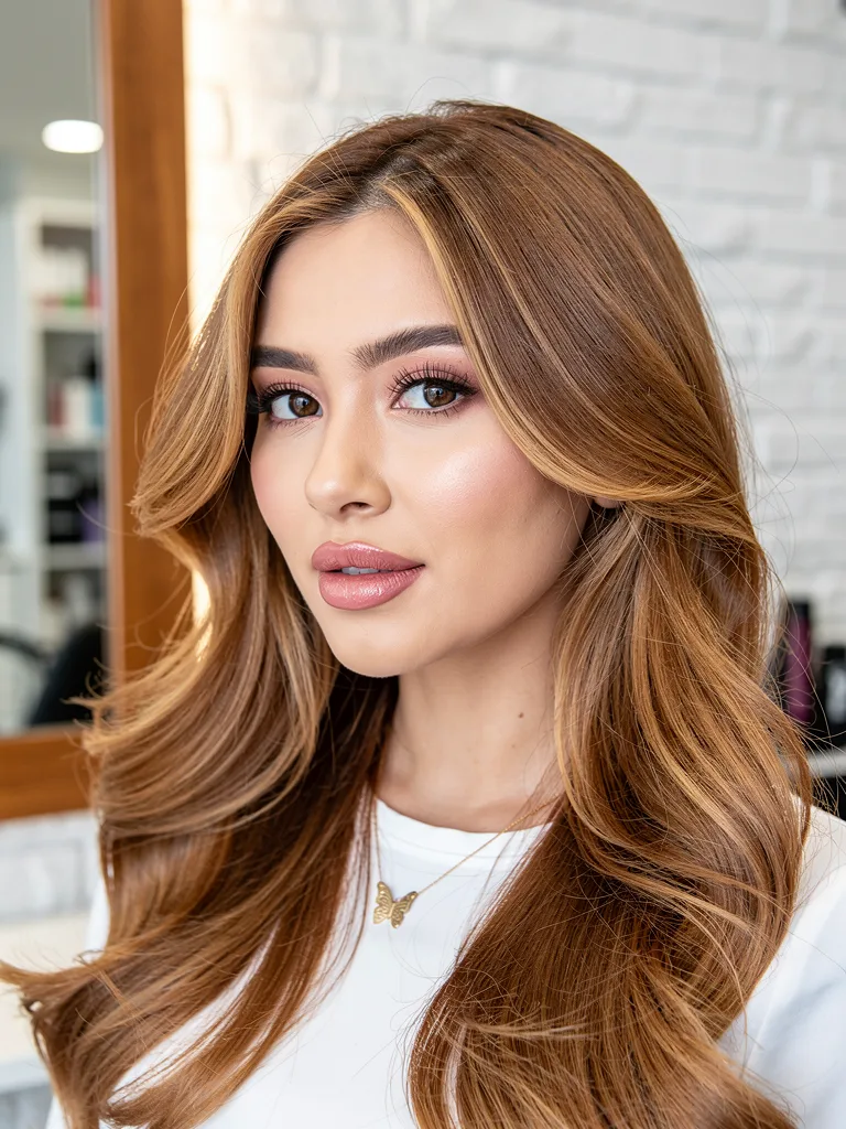 warm caramel brown layers