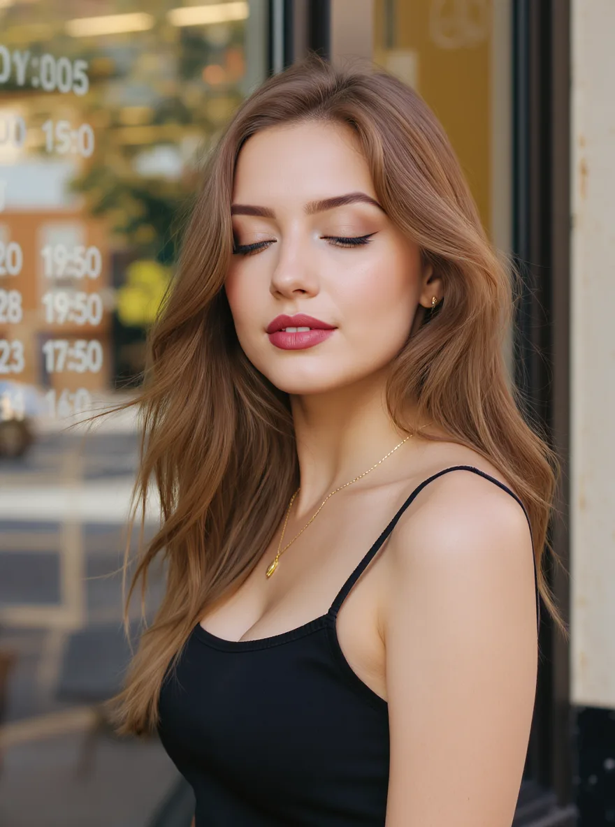 warm caramel brown layers