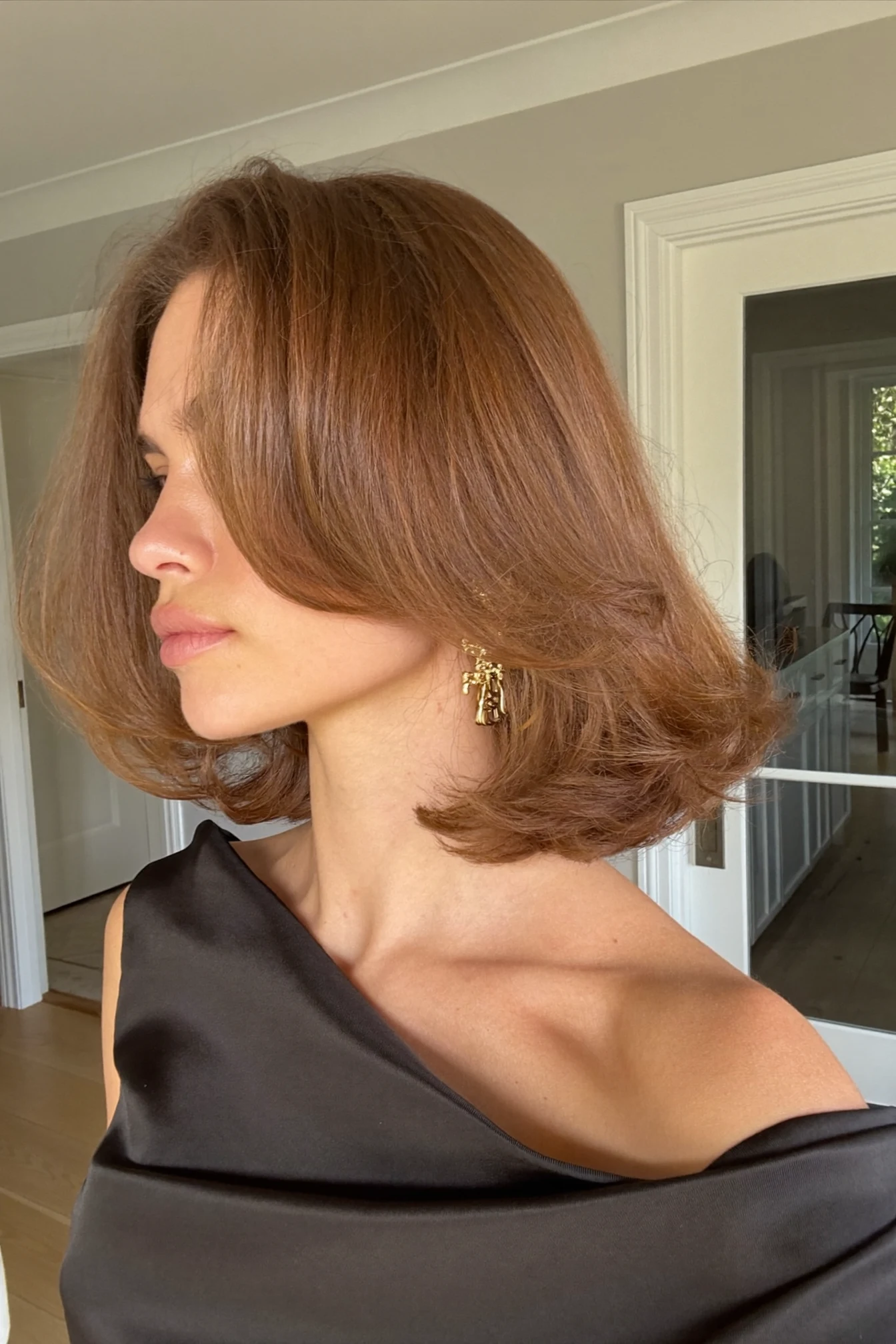 Caramel Brown Wavy Lob: What To Ask Your Stylist For