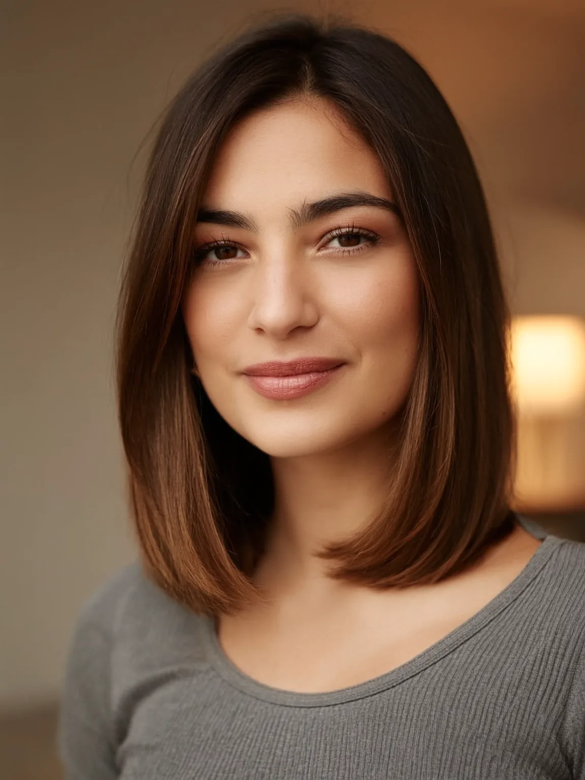 Classic Bob Cut with Rich Chestnut Brown Finish