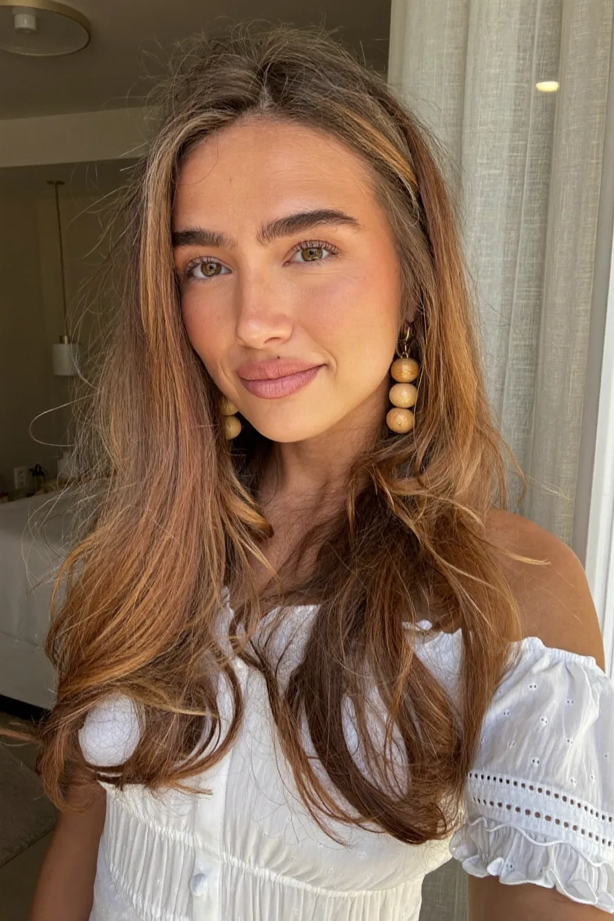 Coolest Shoulder-Length Chestnut Brown Haircut — Style 25
