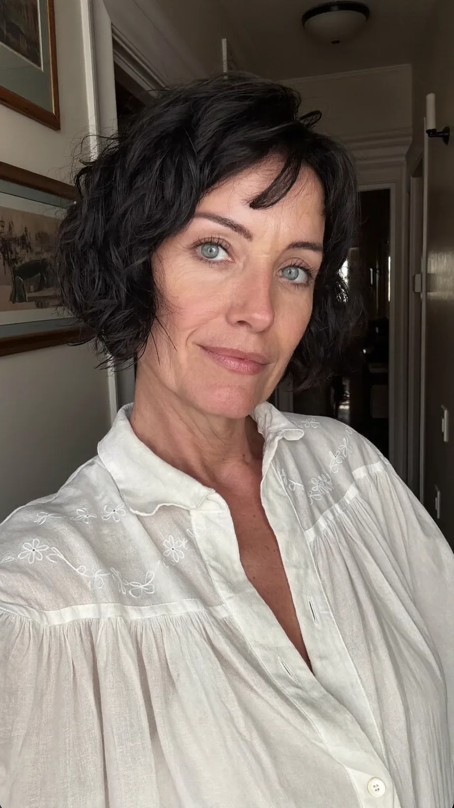 Choppy Layered Chin-Length Bob with Side-Swept Bangs