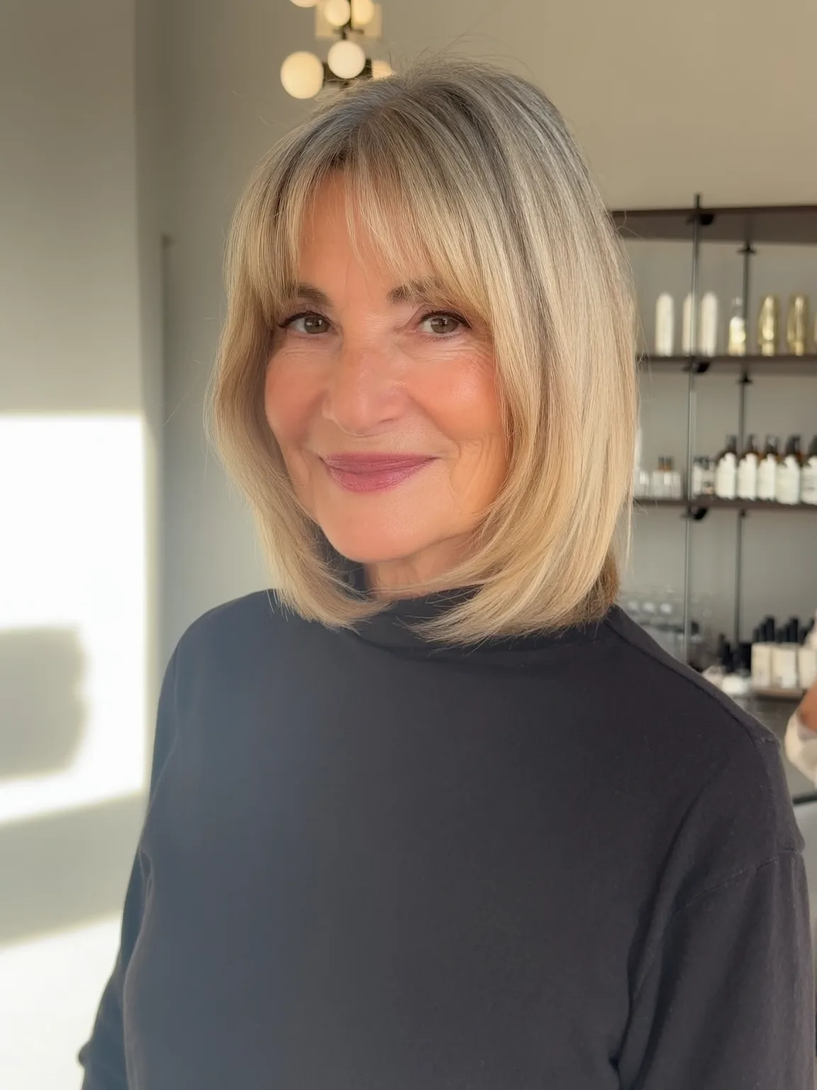 Chin-Length Bob with Honey Blonde Silky Finish