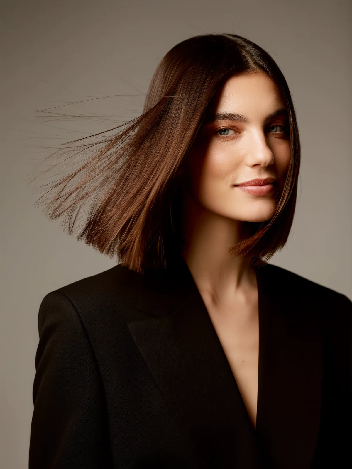 rich chocolate brown bob
