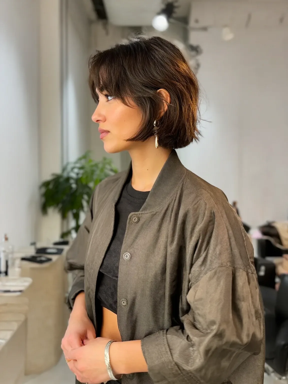 chocolate brown bob