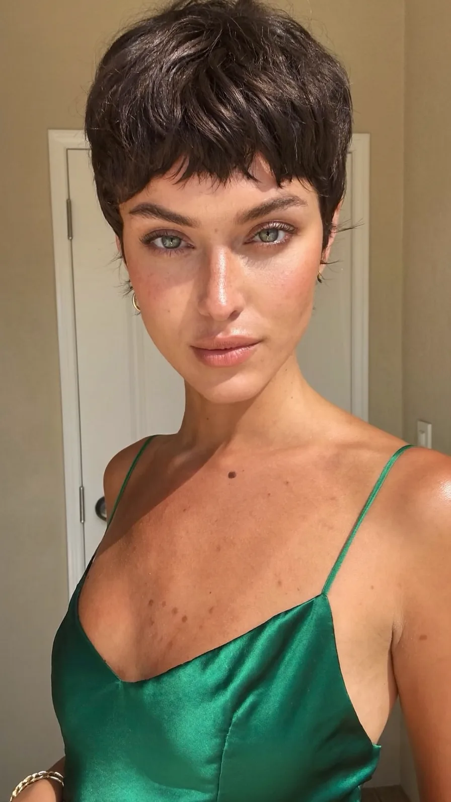 Textured Pixie Cut with Micro Bangs and Choppy Layers