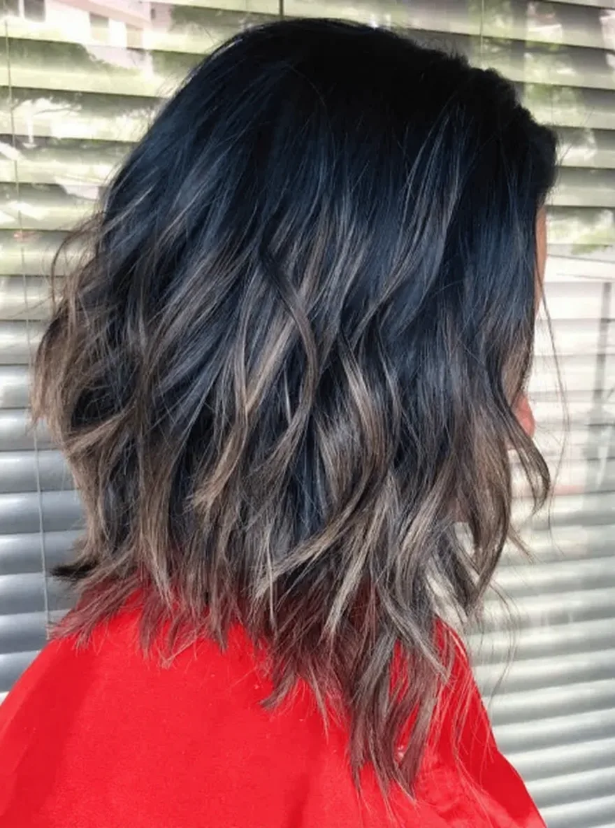 Ash Bronde Shoulder-Length Wavy Lob