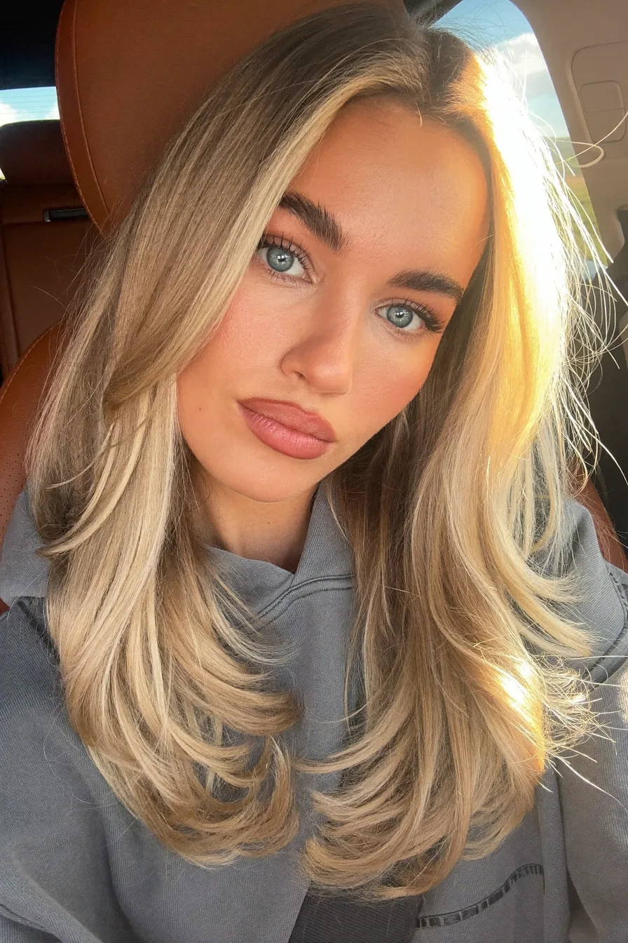 Long Layered Chrome Blonde Hair for Modern Dimension