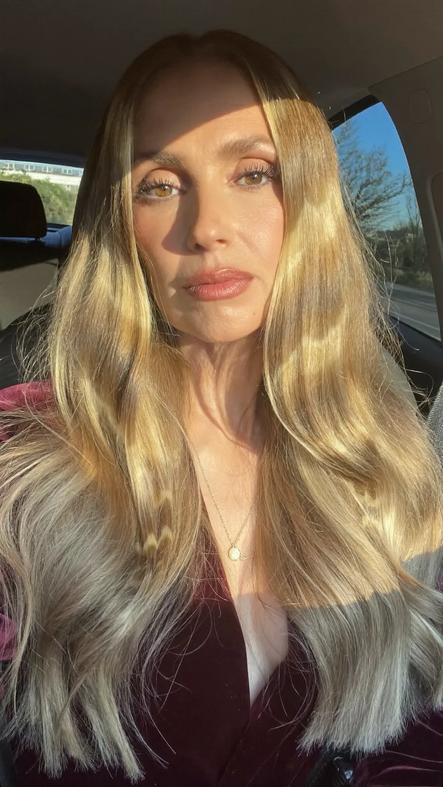 Soft Flowing Honey Blonde Long Layered Hairstyle
