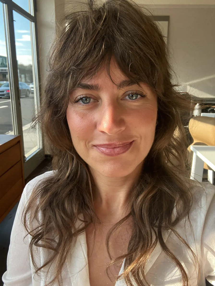 Modern Textured Shag with Curtain Bangs and Choppy Layers