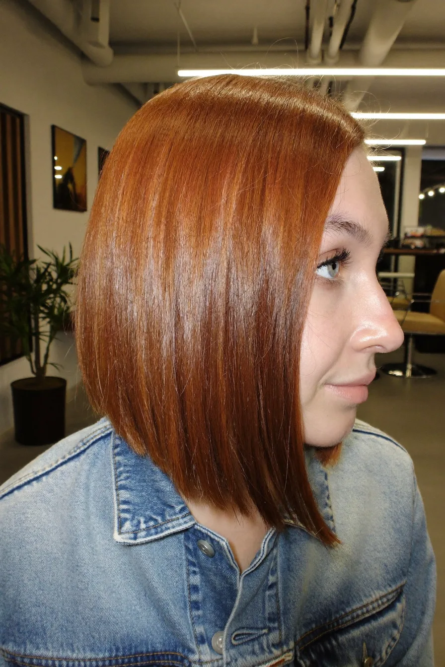 Sleek Cowgirl Copper Bob for Modern Western Flair