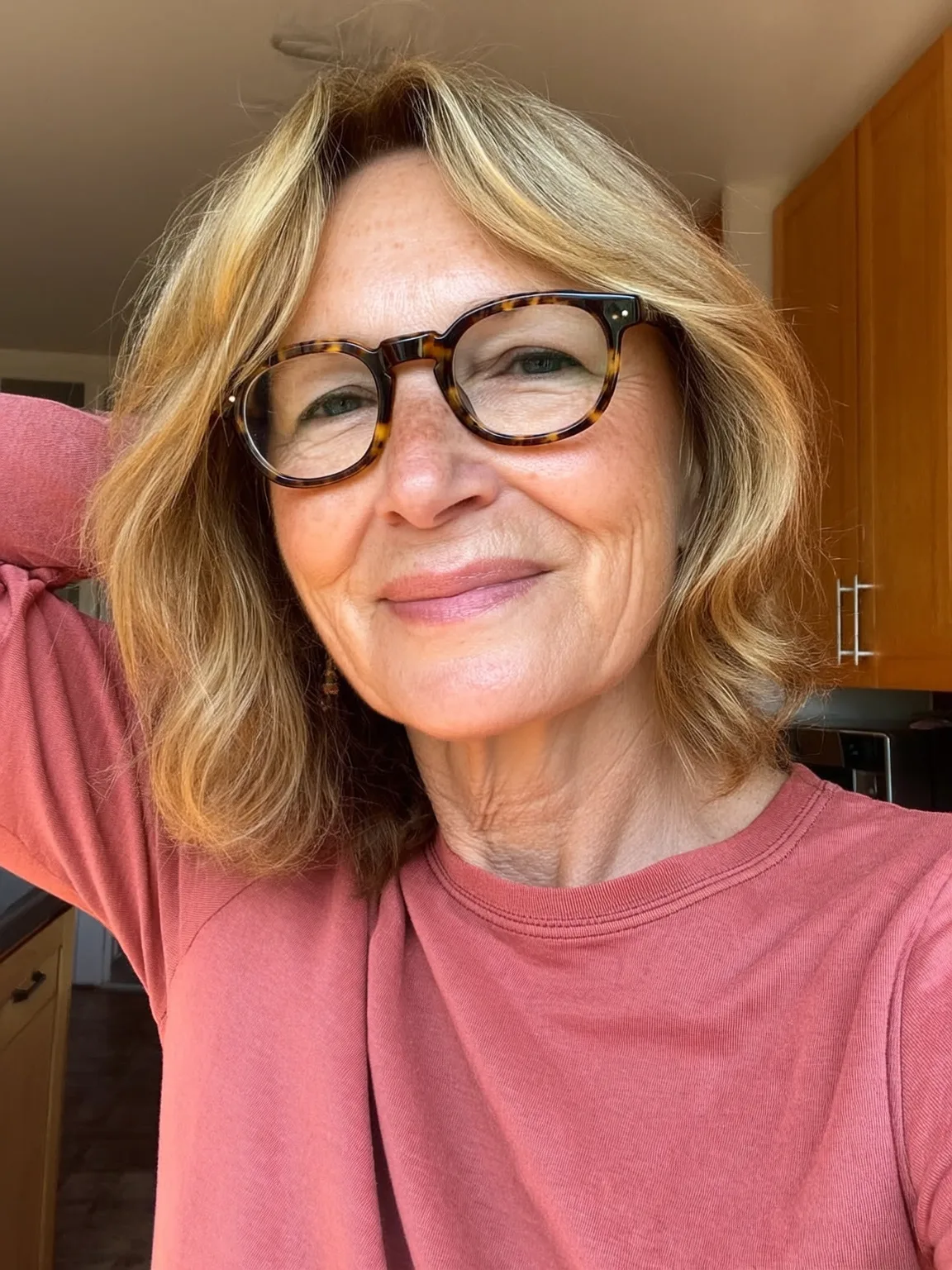 Chin-Length Lob with Sandy Blonde Balayage