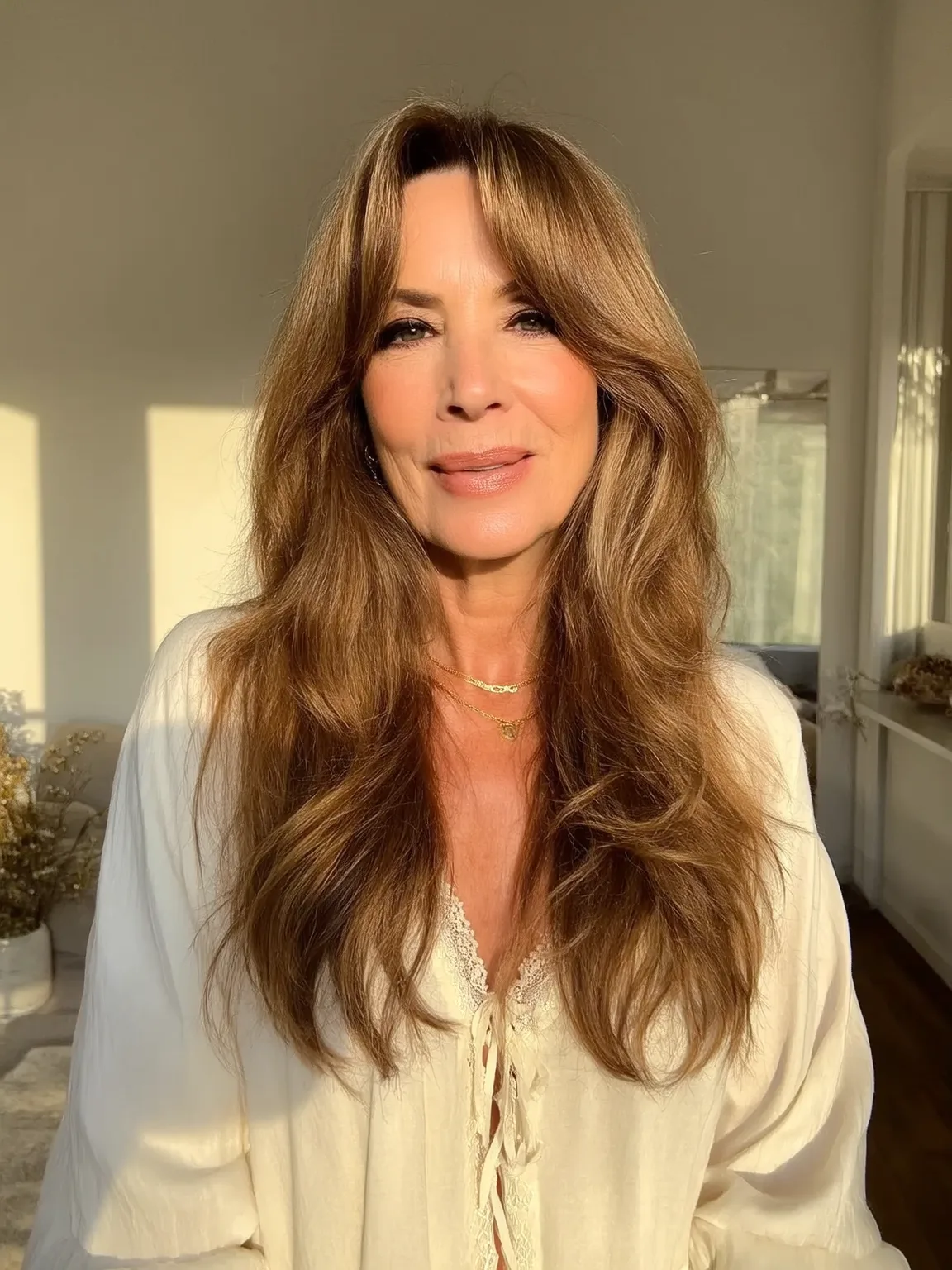 Long Wavy Rich Caramel Brown Layers