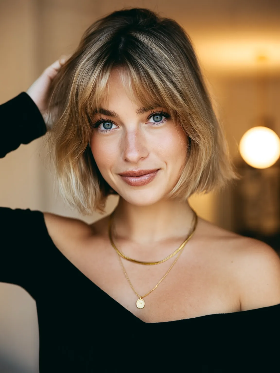 sandy blonde bob