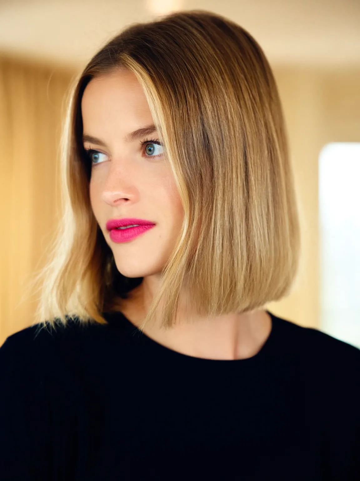sandy blonde bob