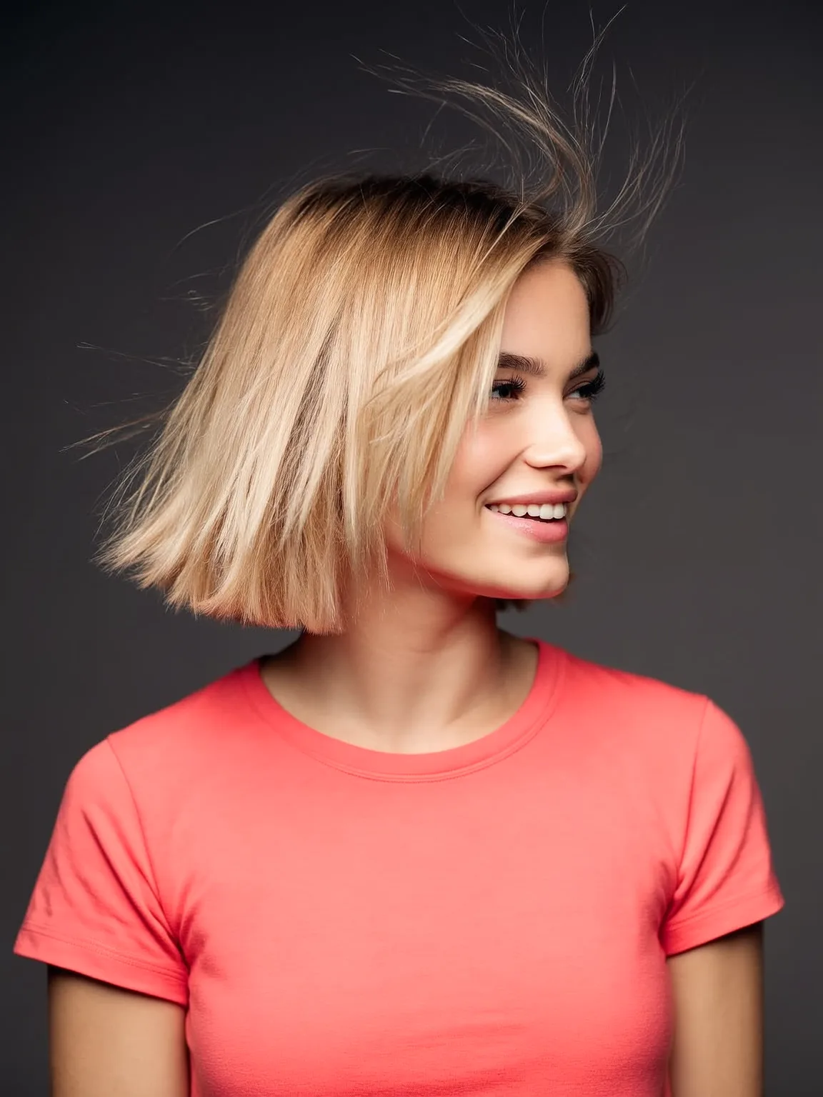 sandy blonde bob