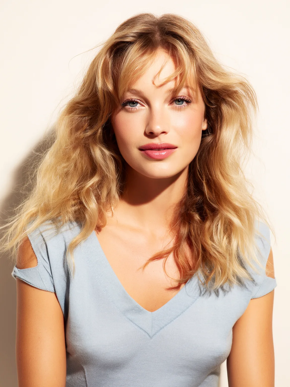 sandy blonde layered