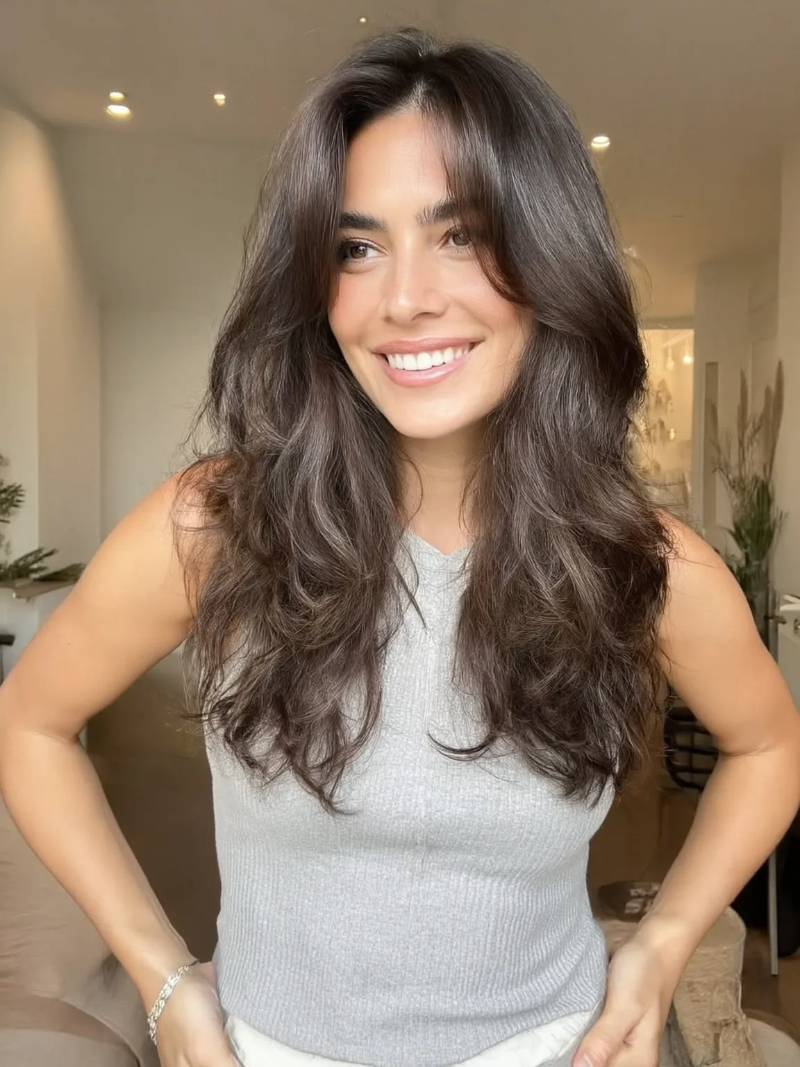 rich dark chocolate brown layered