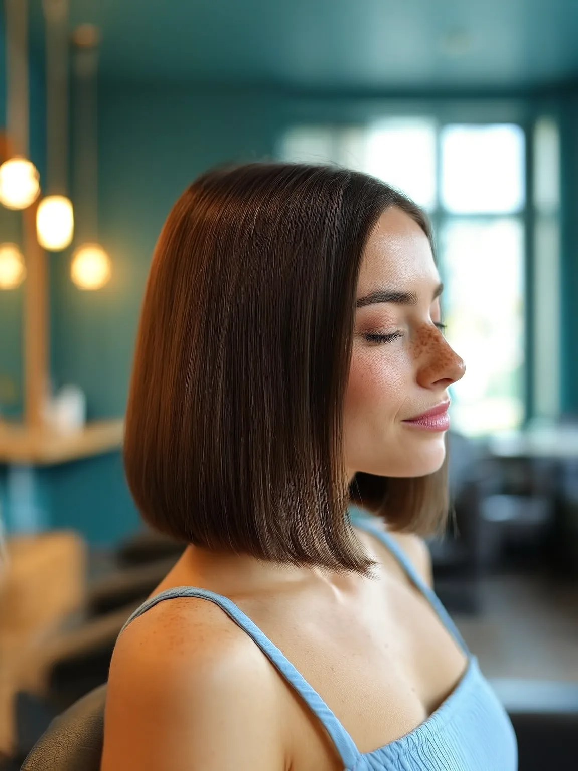 rich chocolate brown bob