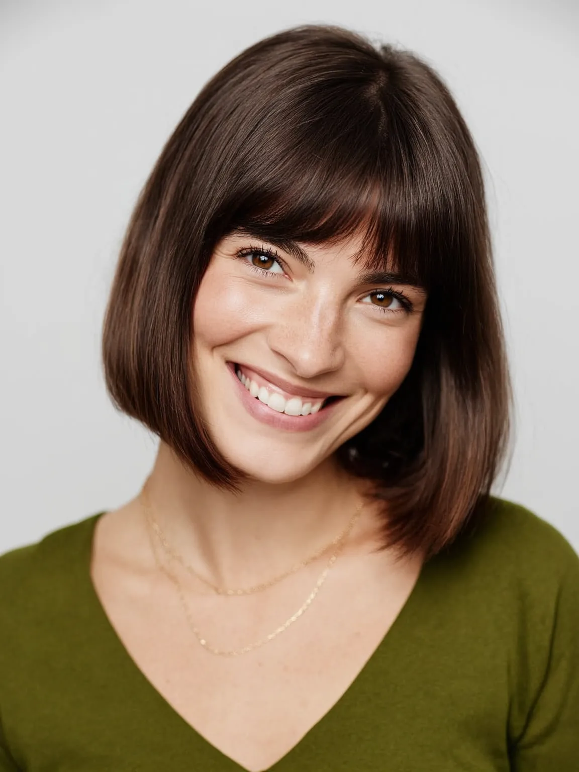 rich chocolate brown bob