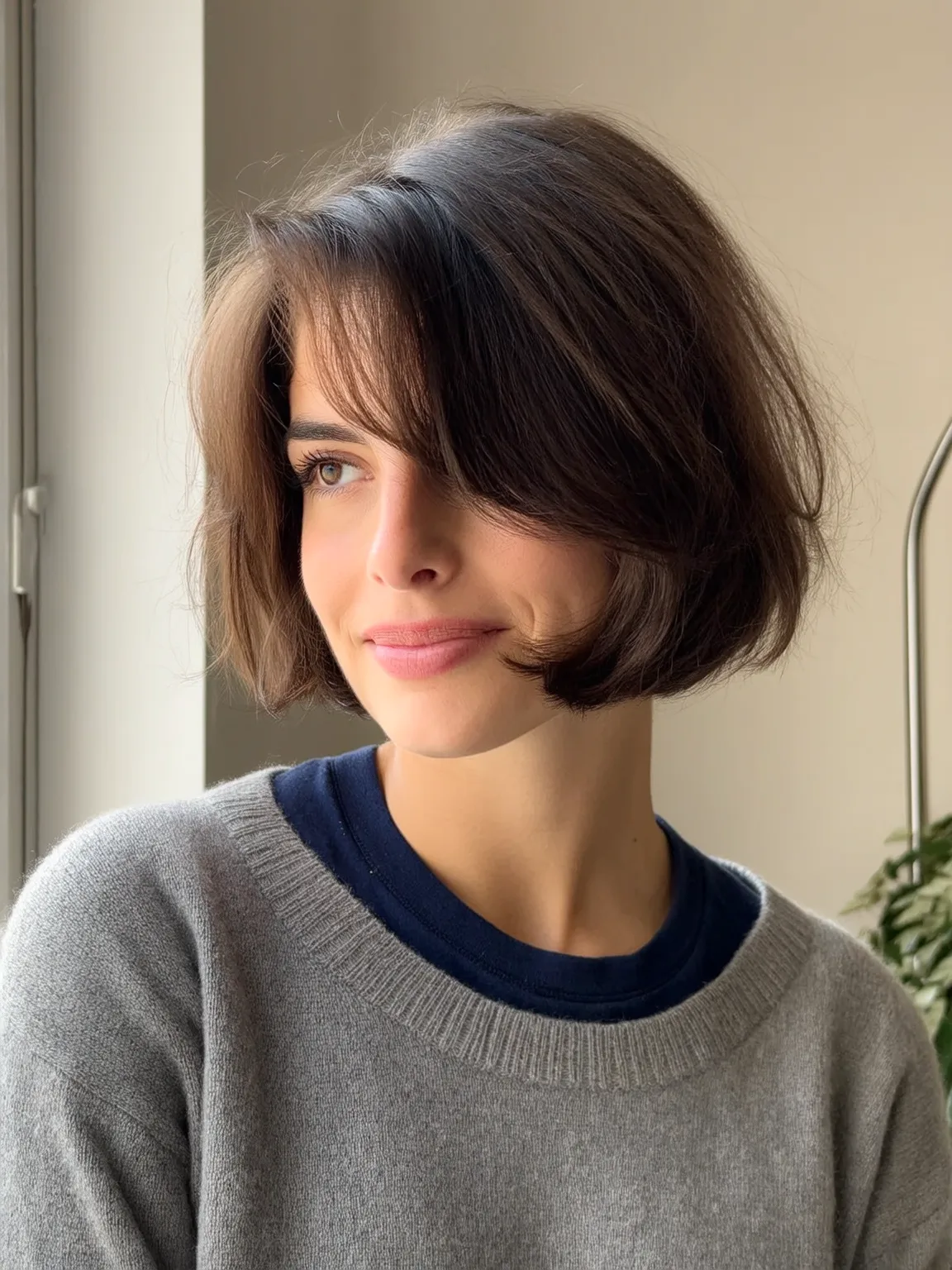 rich chestnut brown bob