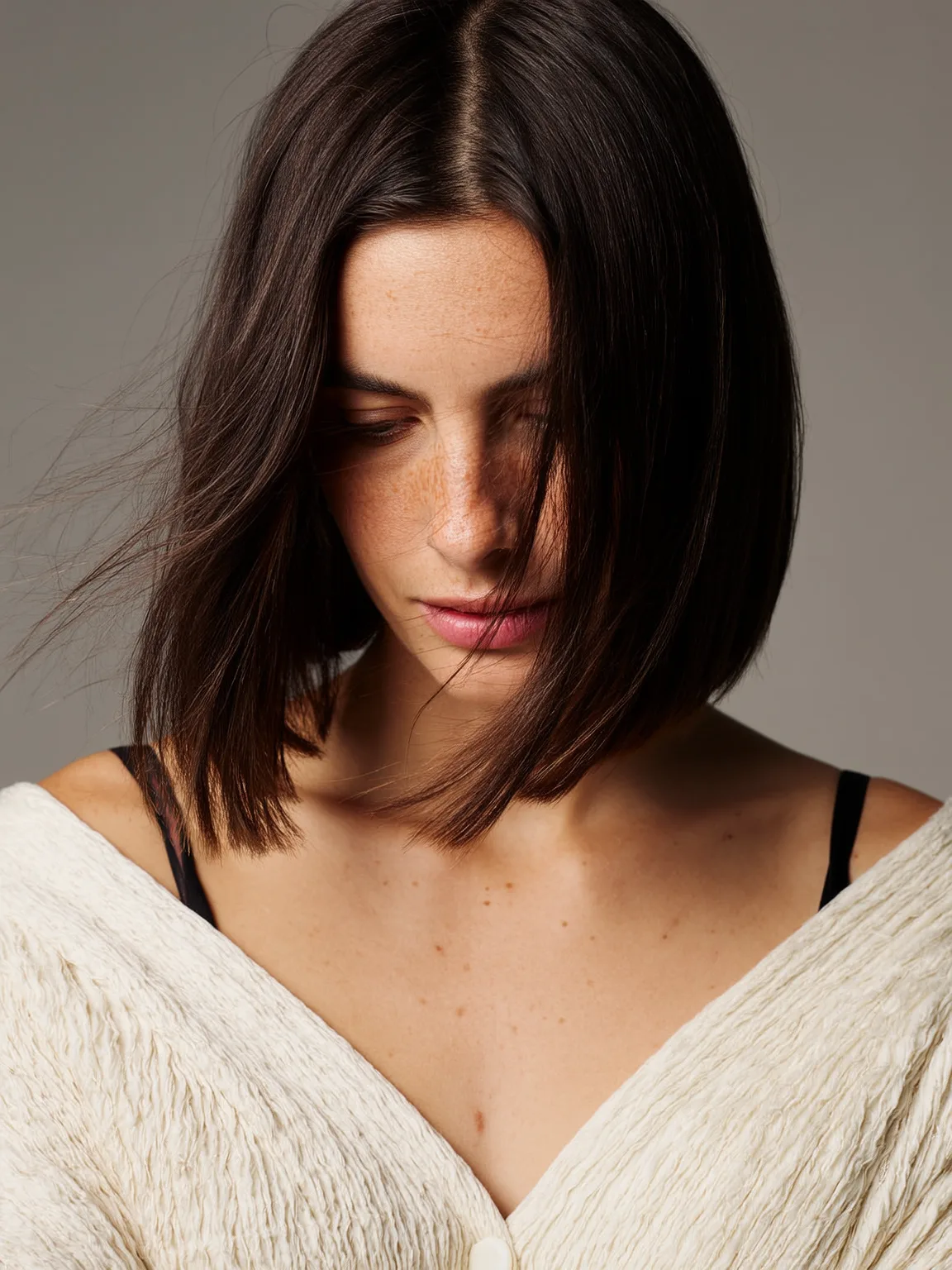 Rich Chocolate Brown Medium-Length Straight Bob