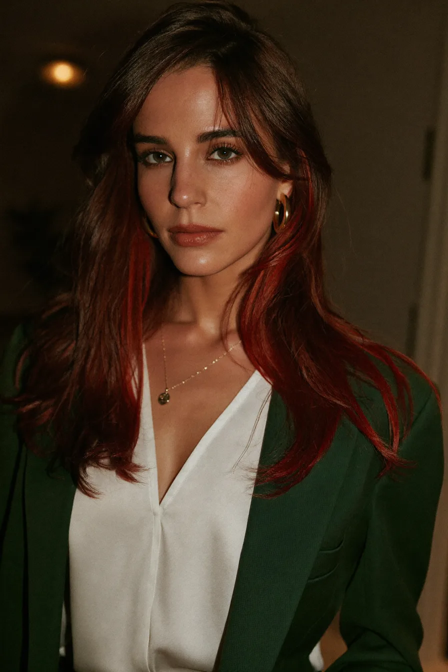 Radiant Long Layered Haircut with Dimensional Side-Swept Bangs