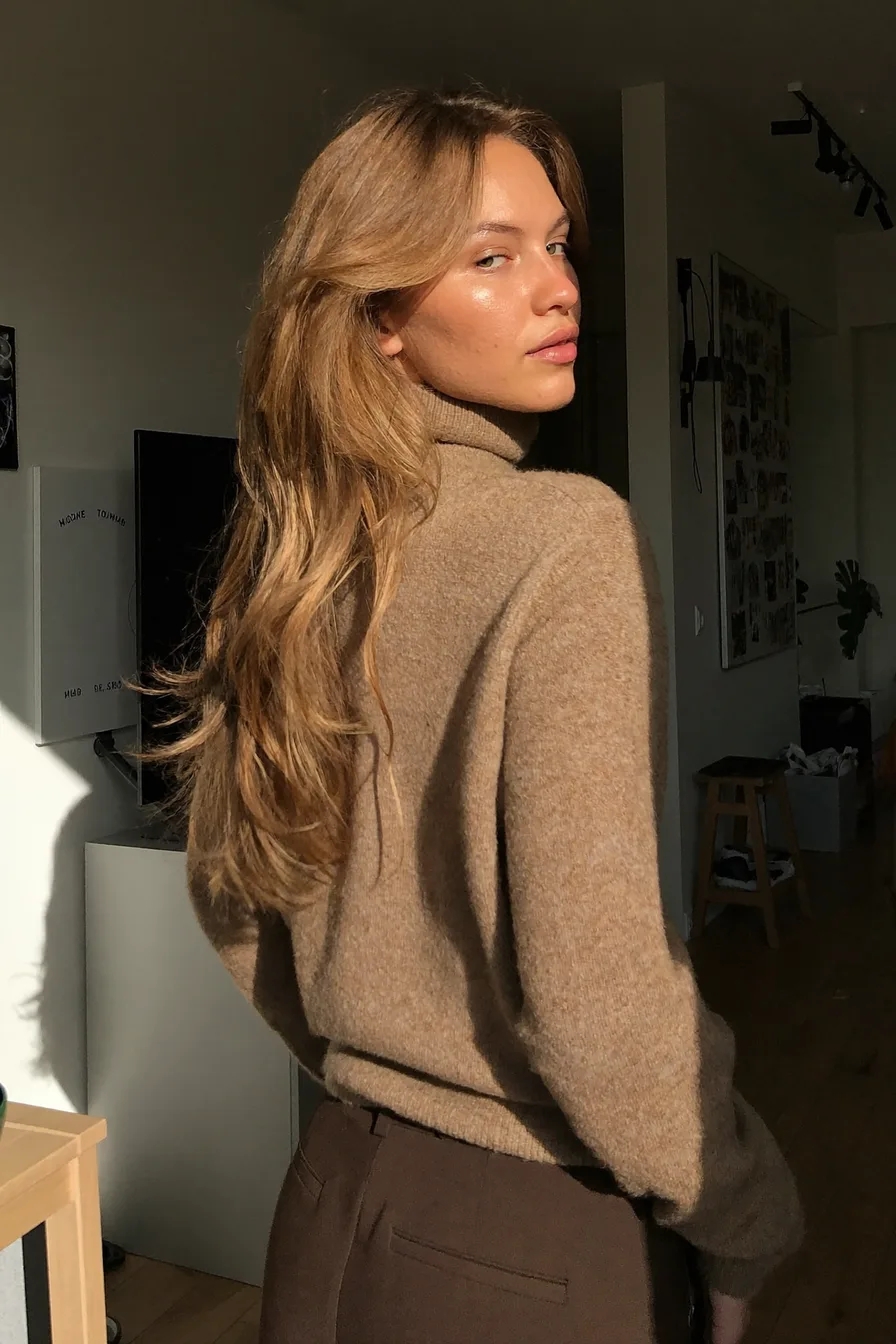 Effortless Honey Blonde Long Layered Cut with Flowy Texture