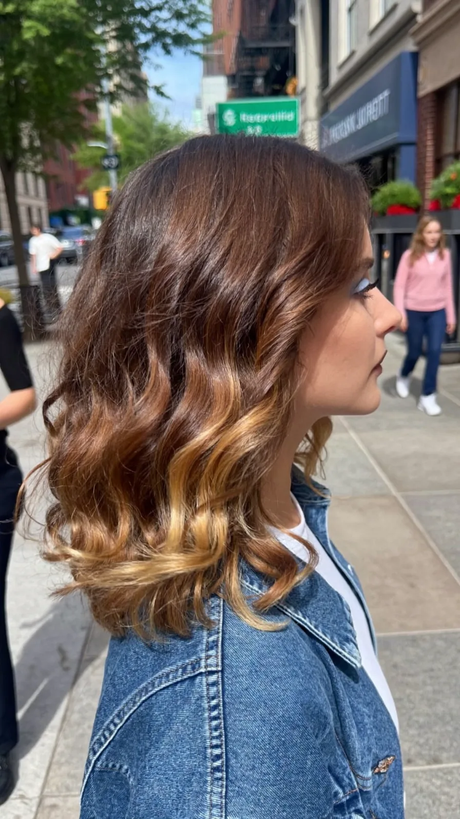 Modern Ombre Long Layers with Flowing Wavy Texture