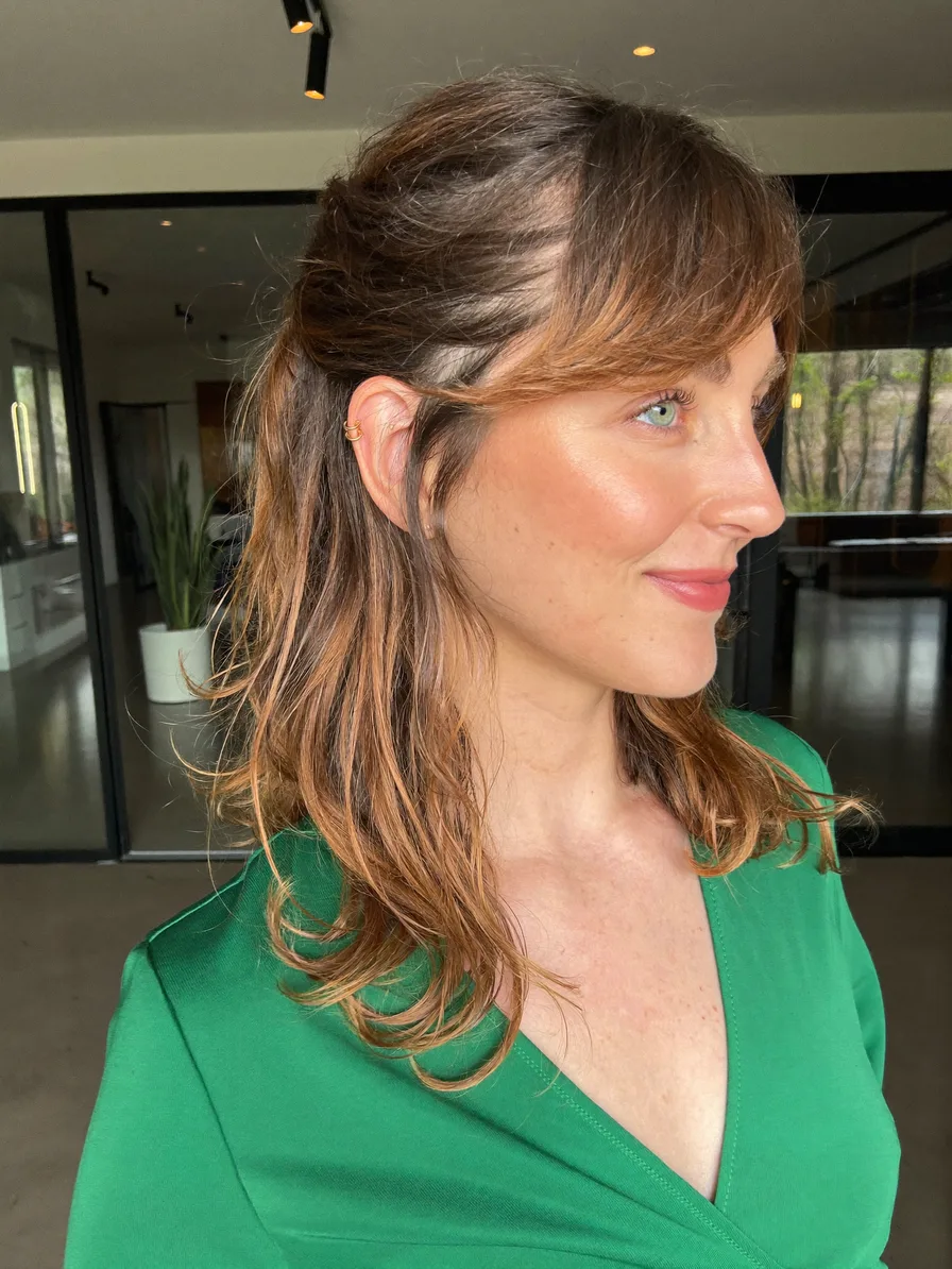 Modern Shag with Feathered Layers and Soft Curtain Bangs