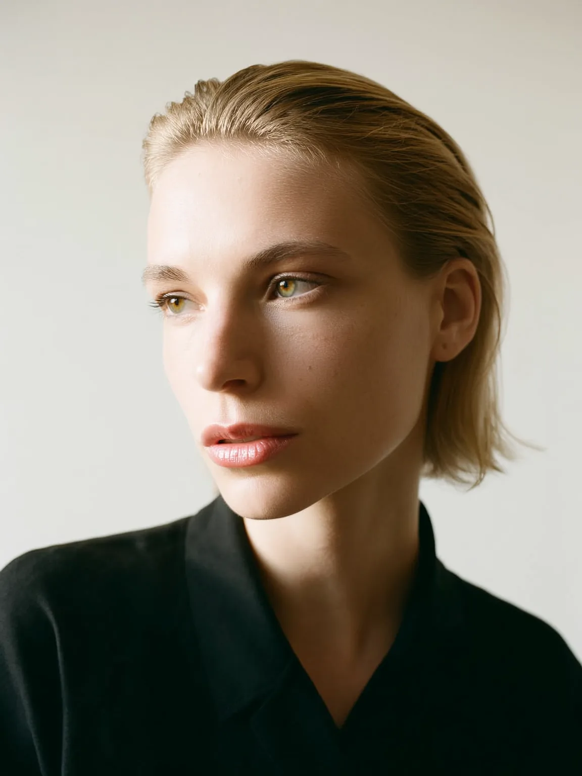 Classic Chin-Length Bob in Sandy Blonde