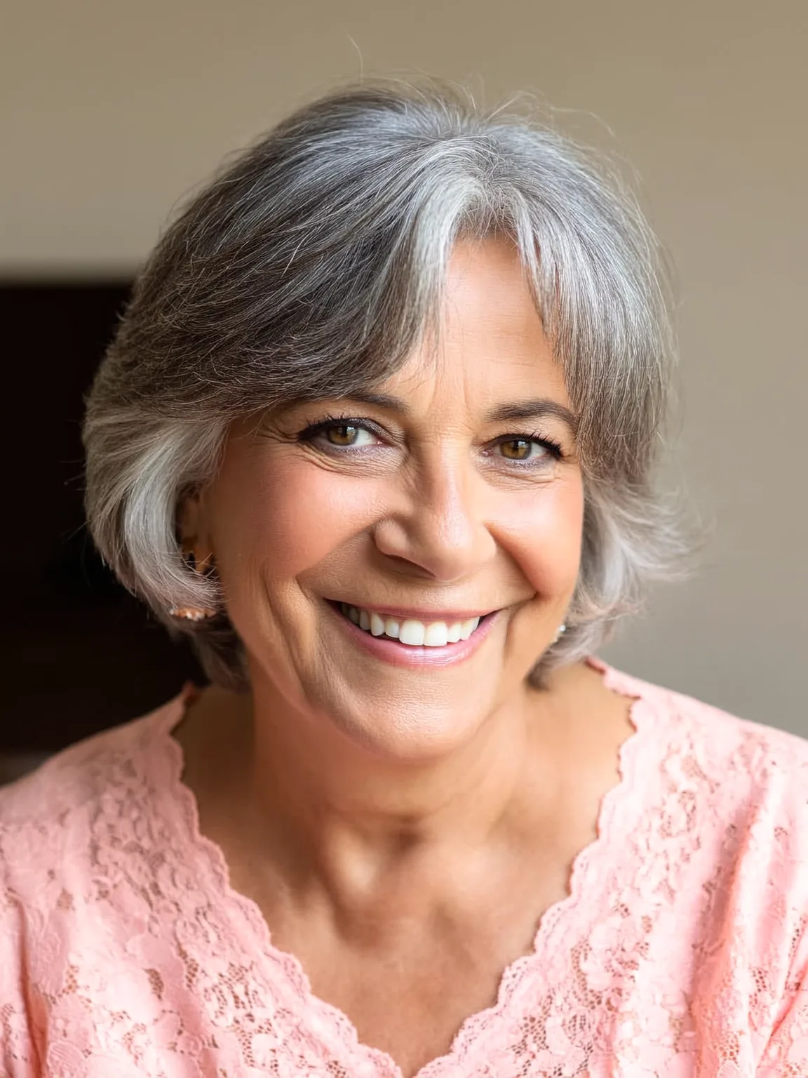 Classic Blunt Bob with Soft Silver Frost Finish