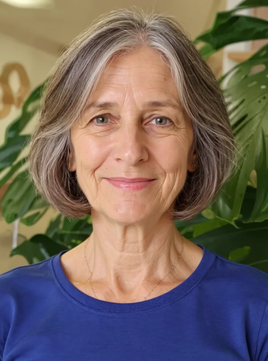 Classic Chin-Length Bob in Natural Salt and Pepper