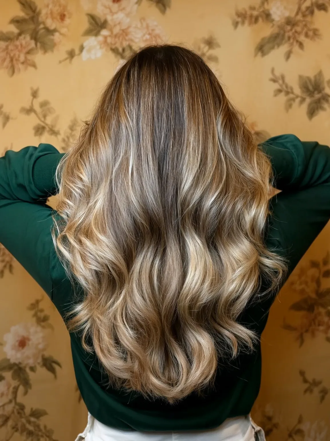 Long Voluminous Honey Blonde Balayage Layers