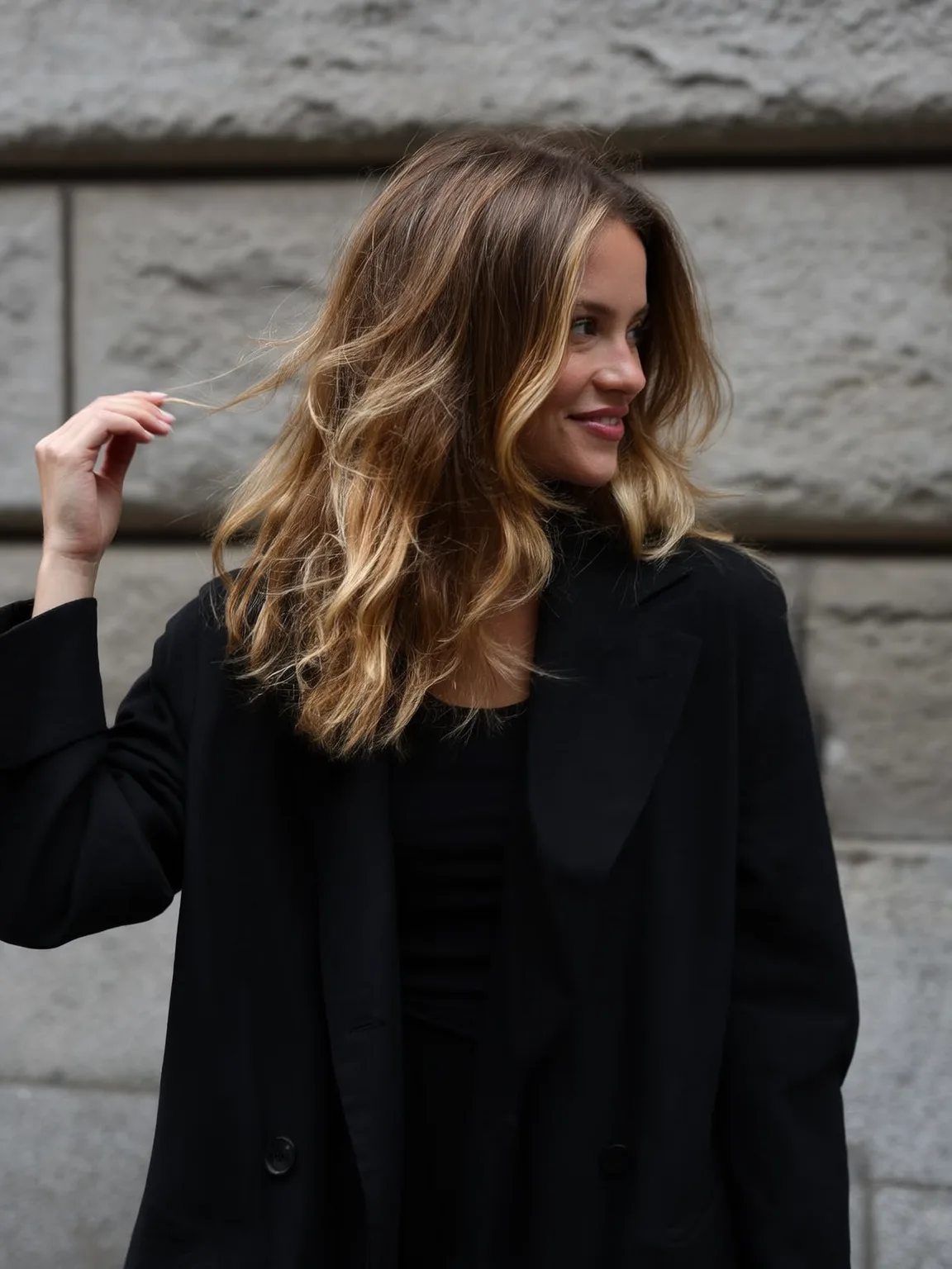 Long Flowing Layers with Honey Blonde Balayage