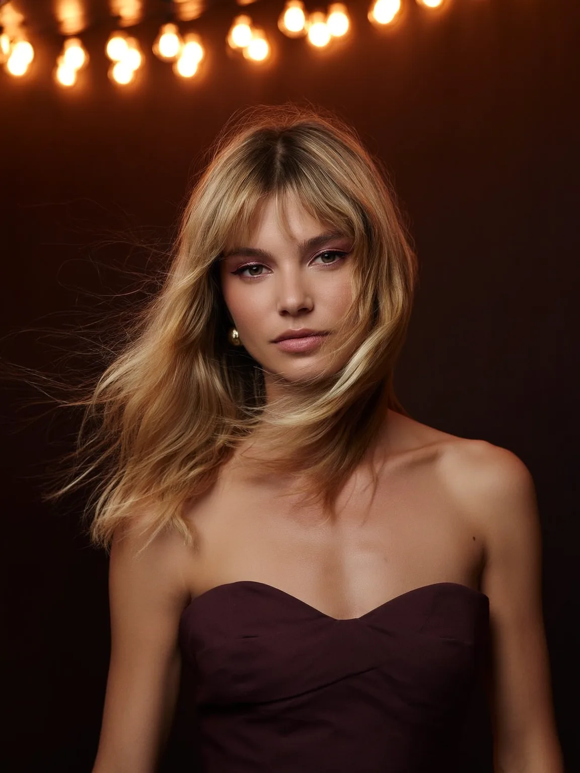 honey blonde balayage layered