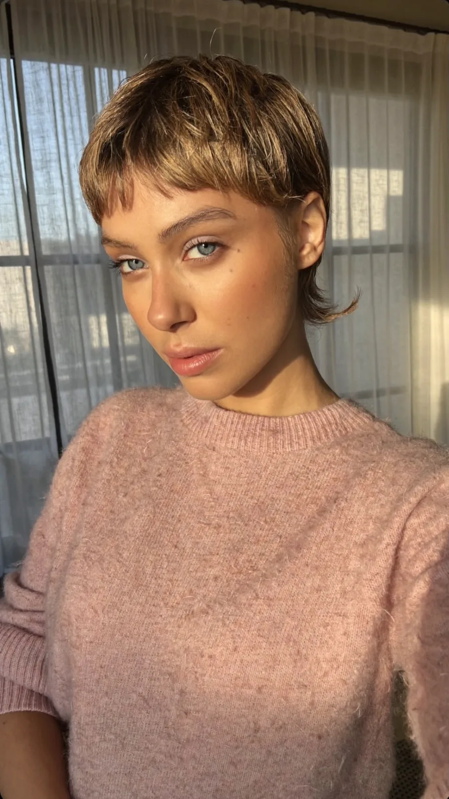 Chic Modern Pixie Cut with Textured Micro Bangs Style